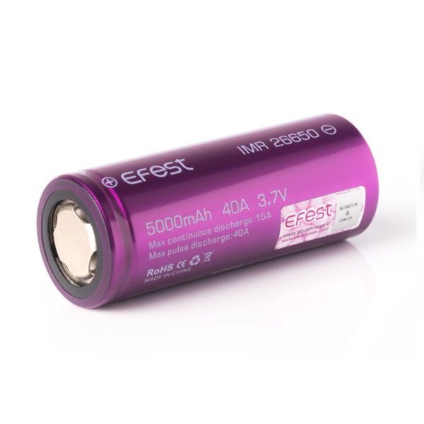 Efest-IMR-26650-3-6V-3-7V-Lithium-Ionen-5000mAh-purpur-15A