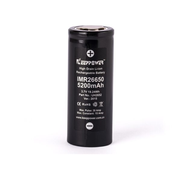 Keeppower UH2652 IMR26650 5200mAh Akku 30A C