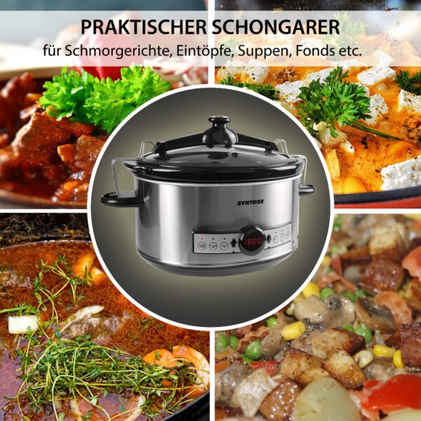 6,5 Liter Digitaler Slow Cooker mit Timer F